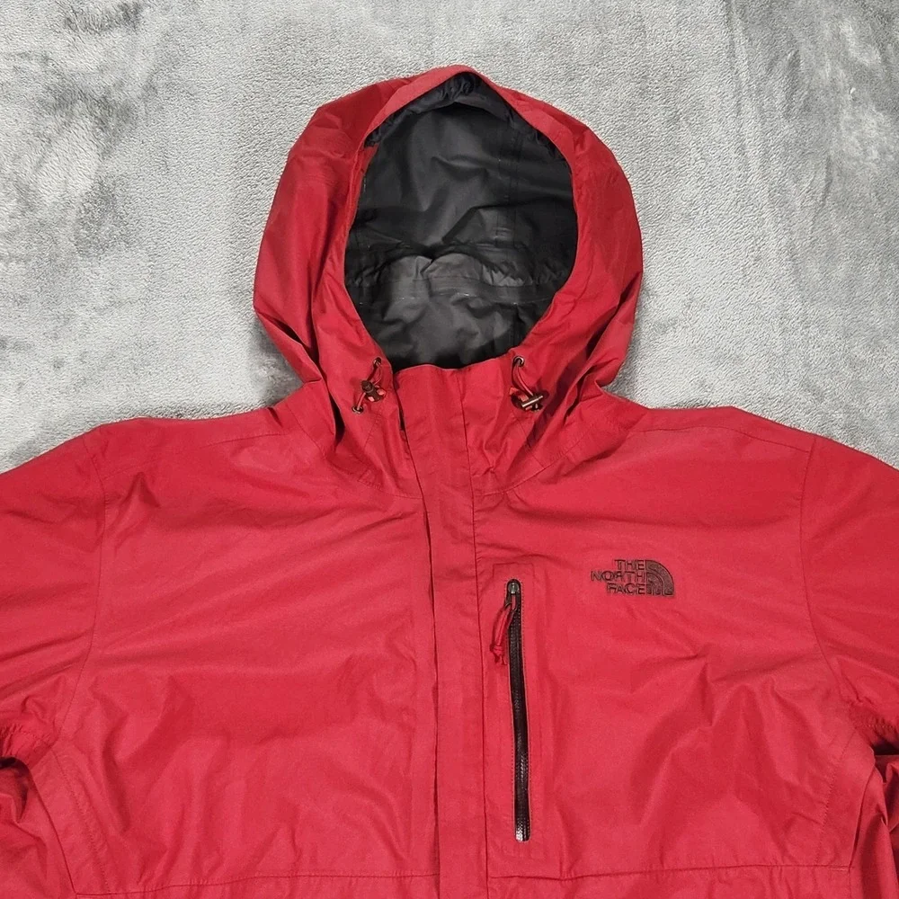 The North Face Drizzle Jacket Mens XL Gore-Tex Red Hooded Rain Shell TNF